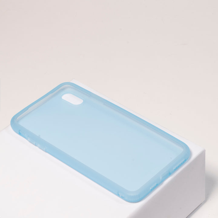 BMAX Liquid latex soft case hoesje voor iPhone Xs Max - Light Blue/Lichtblauw (2)