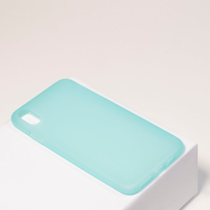 BMAX Liquid latex soft case hoesje voor iPhone Xs Max - Mint Green/Mintgroen (1)