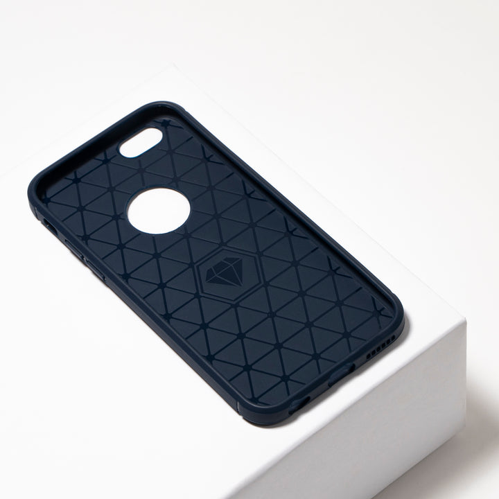 BMAX Carbon soft case hoesje voor iPhone 6/6s - Blue/Blauw (2)