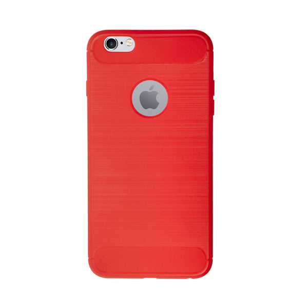 BMAX Carbon soft case hoesje voor iPhone 6/6s Plus - Red/Rood