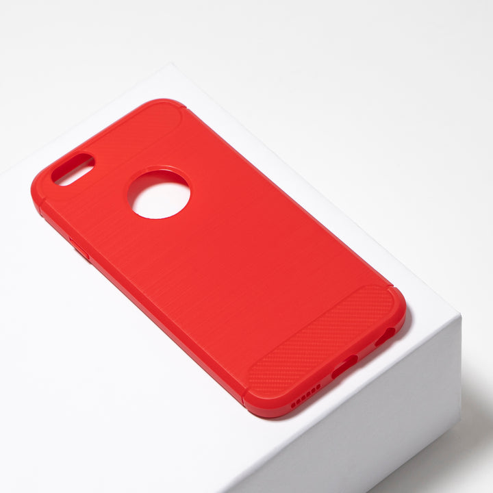 BMAX Carbon soft case hoesje voor iPhone 6/6s - Red/Rood (1)