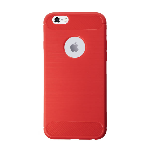 BMAX Carbon soft case hoesje voor iPhone 6/6s - Red/Rood
