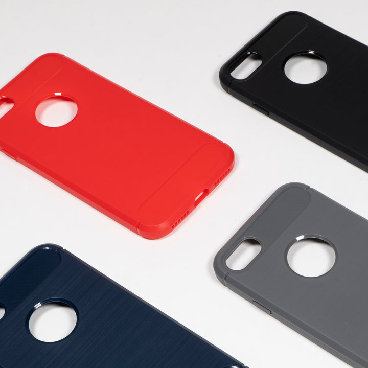 BMAX Carbon soft case hoesje voor iPhone 7/8 - Red/Rood (3)