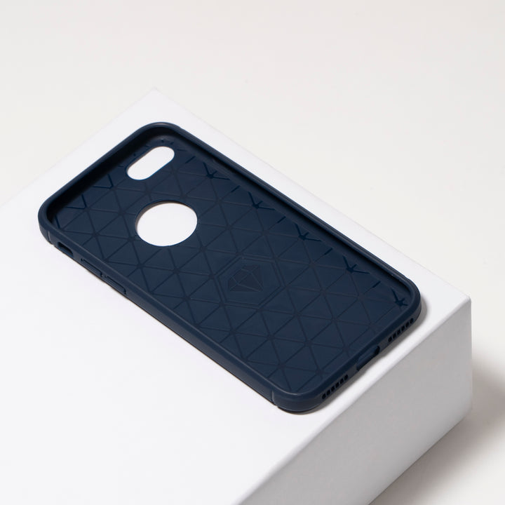 BMAX Carbon soft case hoesje voor iPhone 7/8 - blauw (2)
