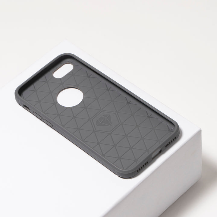 BMAX Carbon soft case hoesje voor iPhone 7/8 - Grey/Grijs (2)