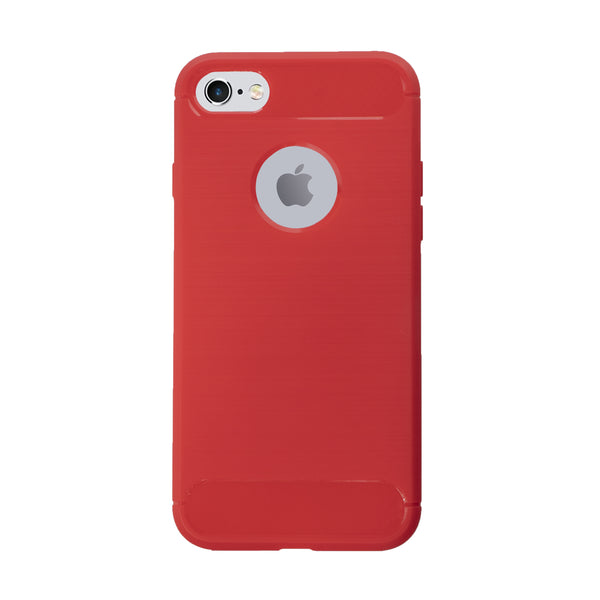 BMAX Carbon soft case hoesje voor iPhone 7/8 - Red/Rood