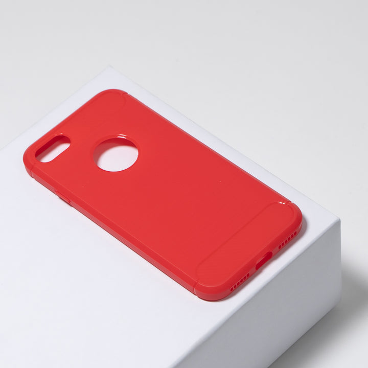 BMAX Carbon soft case hoesje voor iPhone 7/8 - Red/Rood (1)