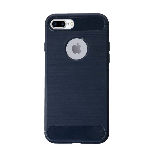 BMAX Carbon soft case hoesje voor iPhone 7 Plus - Blue/Blauw