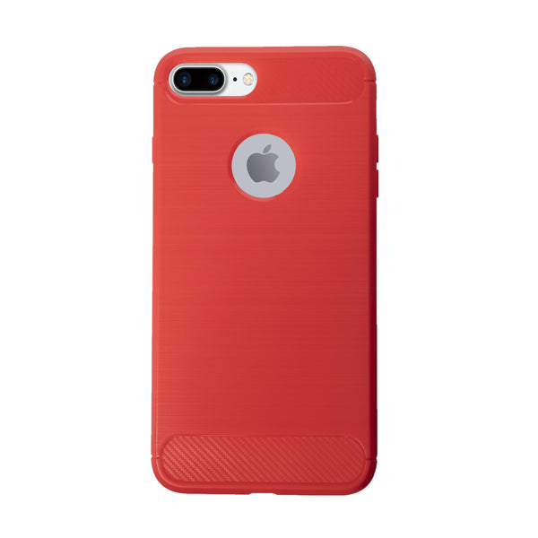 BMAX Carbon soft case hoesje voor iPhone 7 Plus - Red/Rood