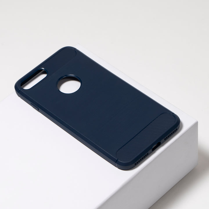 BMAX Carbon soft case hoesje voor iPhone 8 Plus - Blue/Blauw (1)