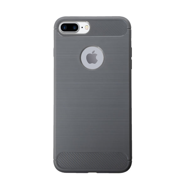 BMAX Carbon soft case hoesje voor iPhone 8 Plus - Grey/Grijs