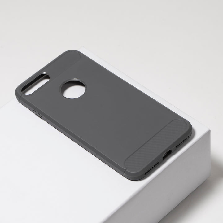 BMAX Carbon soft case hoesje voor iPhone 8 Plus - Grey/Grijs (1)