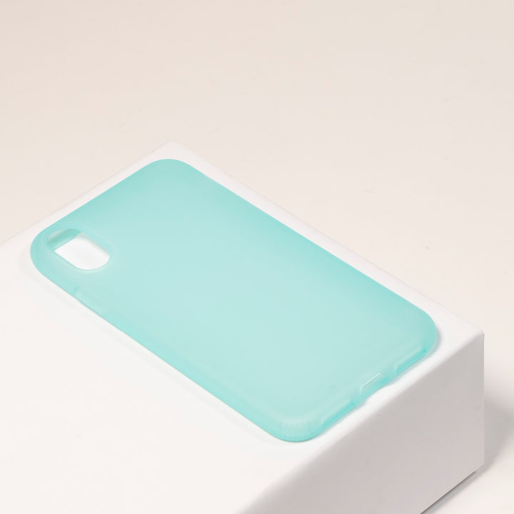 BMAX Liquid latex soft case hoesje voor iPhone X/XS - Mint Green/Mintgroen (1)