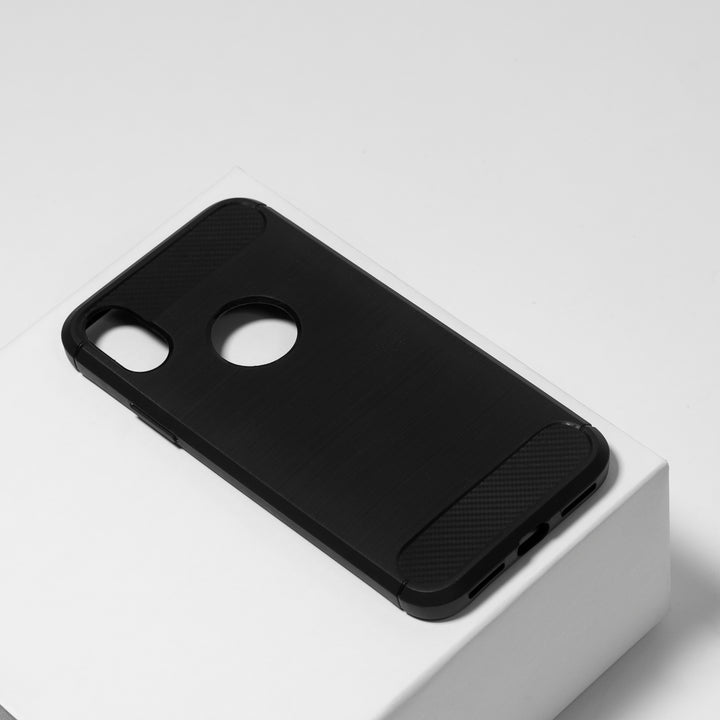 BMAX Carbon soft case hoesje voor iPhone X/XS - Black/Zwart (1)