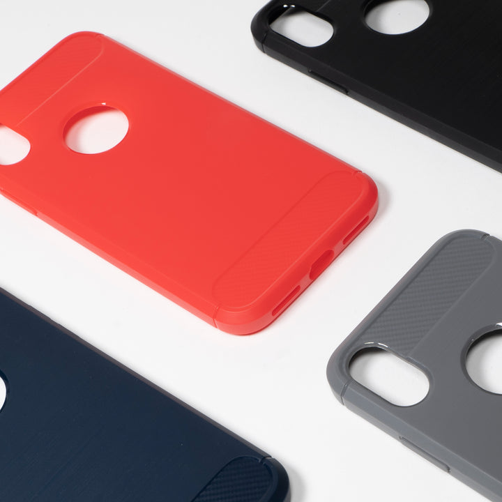 BMAX Carbon soft case hoesje voor iPhone X/XS - Black/Zwart (3)