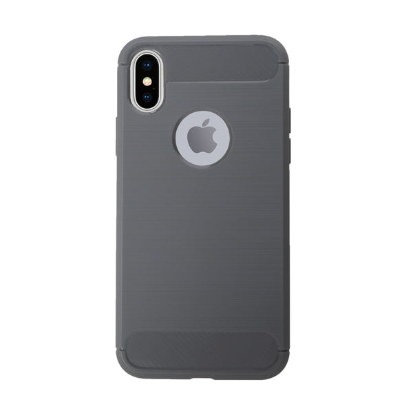 BMAX Carbon soft case hoesje voor iPhone X/XS - Grey/Grijs