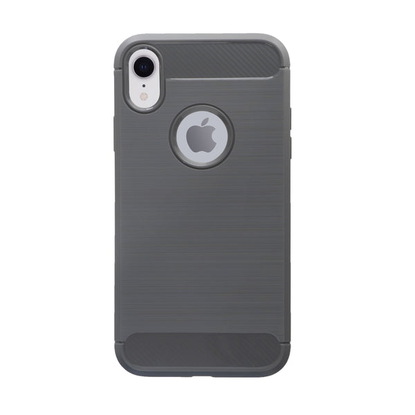 BMAX Carbon soft case hoesje voor iPhone Xr - Grey/Grijs