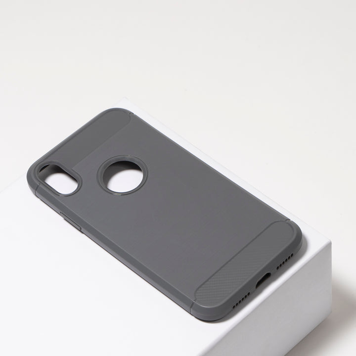 BMAX Carbon soft case hoesje voor iPhone Xr - Grey/Grijs (1)