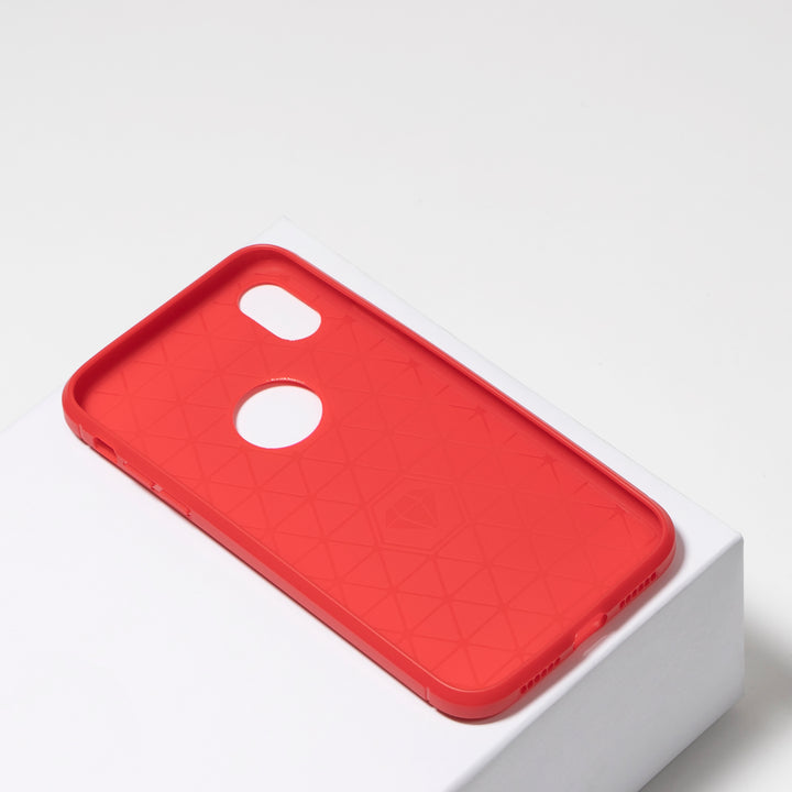 BMAX Carbon soft case hoesje voor iPhone Xr - Red/Rood (2)