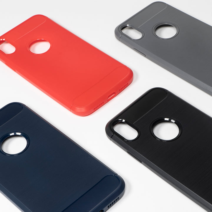 BMAX Carbon soft case hoesje voor iPhone Xr - Red/Rood (3)