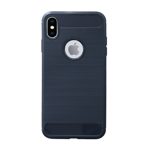 BMAX Carbon soft case hoesje voor iPhone Xs Max - Blue/Blauw