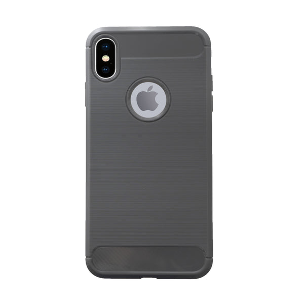 BMAX Carbon soft case hoesje voor iPhone Xs Max - Grey/Grijs