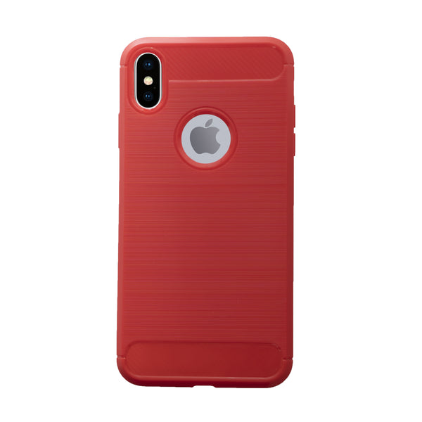 BMAX Carbon soft case hoesje voor iPhone Xs Max - Red/Rood