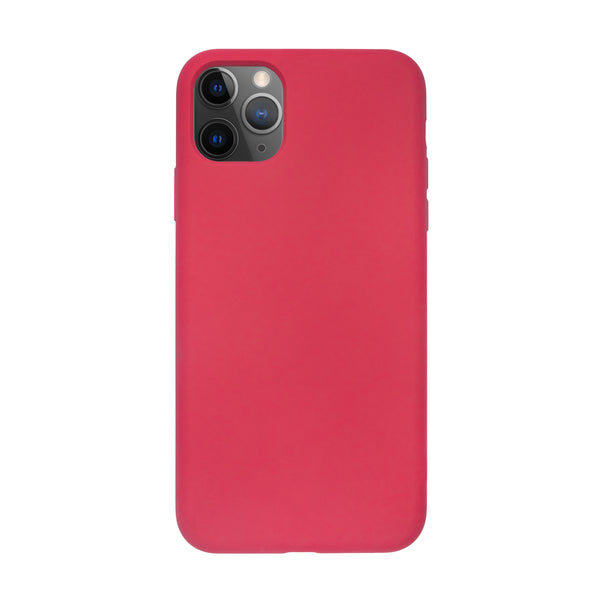 BMAX Liquid silicone case hoesje voor iPhone 11 Pro Max - Peach/Bordeaux roze