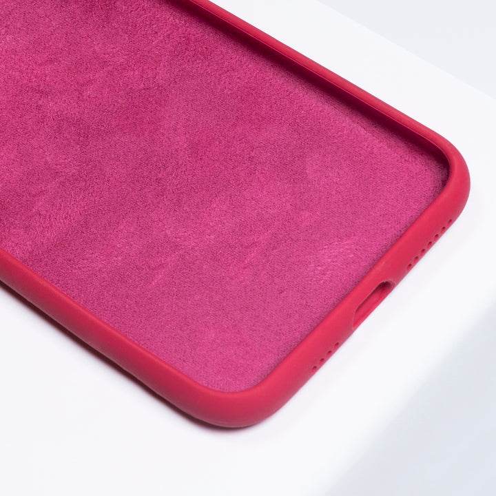 BMAX Liquid silicone case hoesje voor iPhone 11 Pro Max - Peach/Bordeaux roze (3)