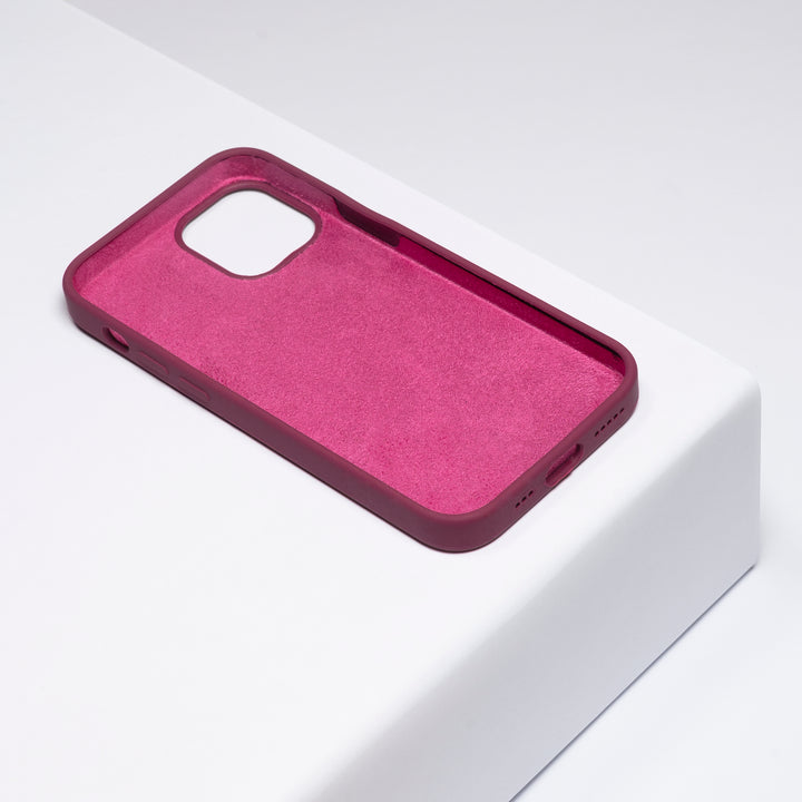 BMAX Liquid silicone case hoesje voor iPhone 12 - Plum/Pruim (2)