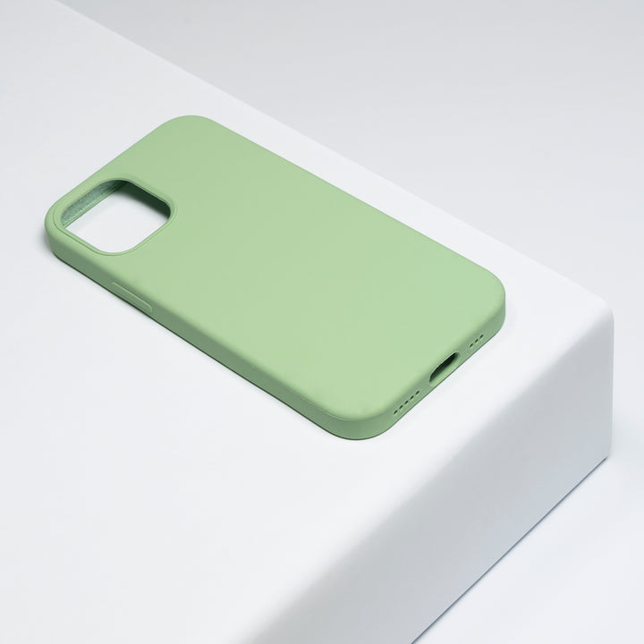 BMAX Liquid silicone case hoesje voor iPhone 12 Pro - Spearmint/Mintgroen (1)