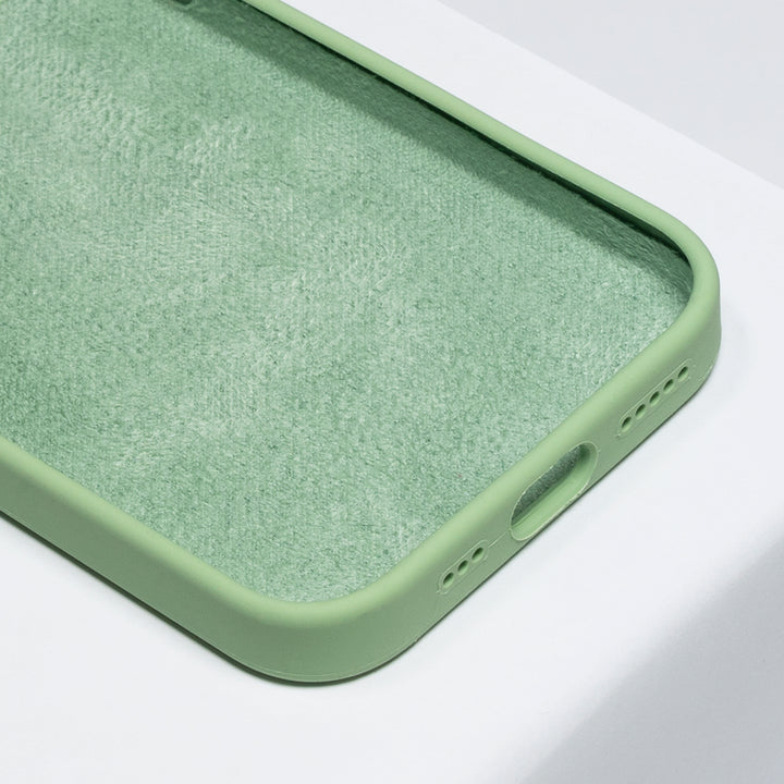 BMAX Liquid silicone case hoesje voor iPhone 12 Pro - Spearmint/Mintgroen (3)
