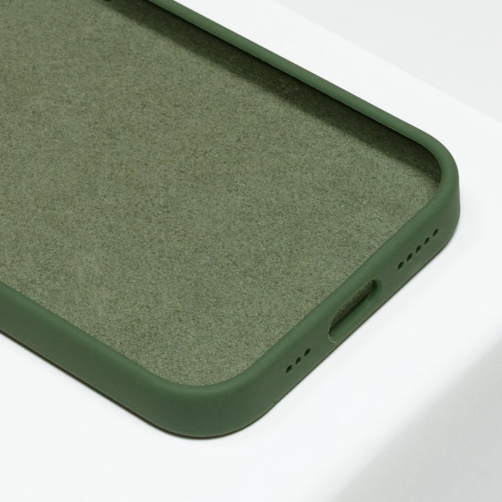 BMAX Liquid silicone case hoesje voor iPhone 12 Pro - Cyprus Green/Donker groen (3)