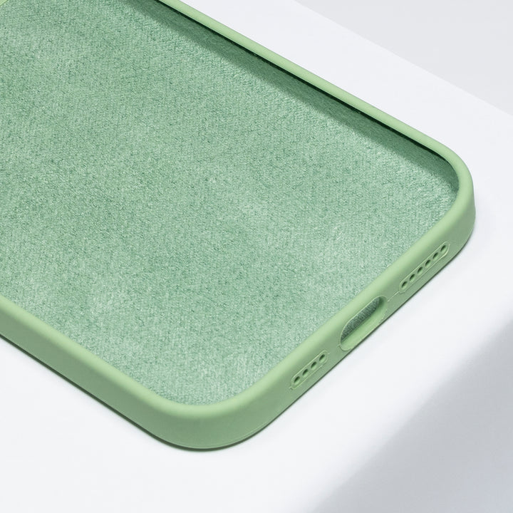 BMAX Liquid silicone case hoesje voor iPhone 12 Pro Max - Spearmint/Mintgroen (3)