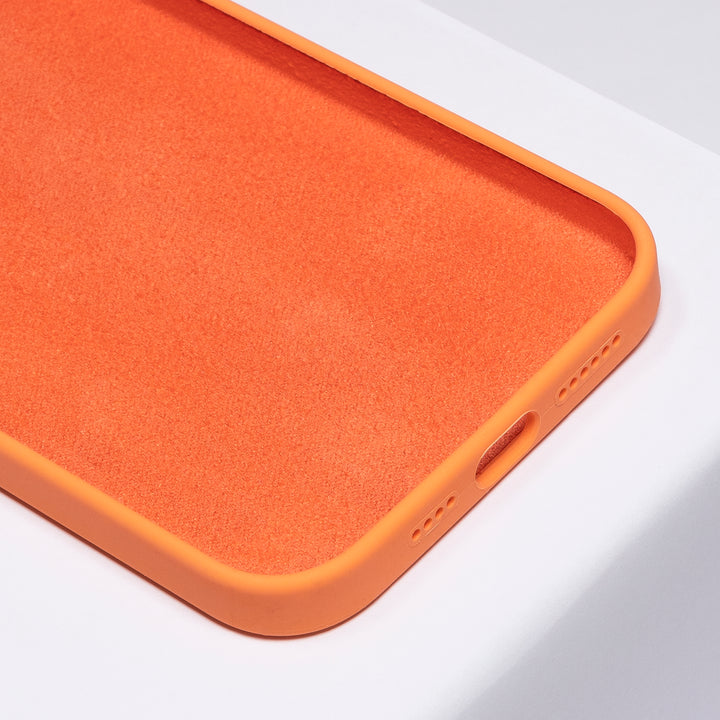 BMAX Liquid silicone case hoesje voor iPhone 12 Pro Max - Kumquat/Oranje (3)