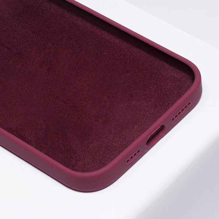 BMAX Liquid silicone case hoesje voor iPhone 12 Pro Max- Plum/Pruim (3)