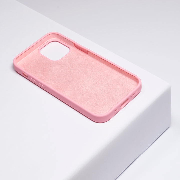 BMAX Liquid silicone case hoesje voor iPhone 12 Mini - Pink/Lichtroze (2)