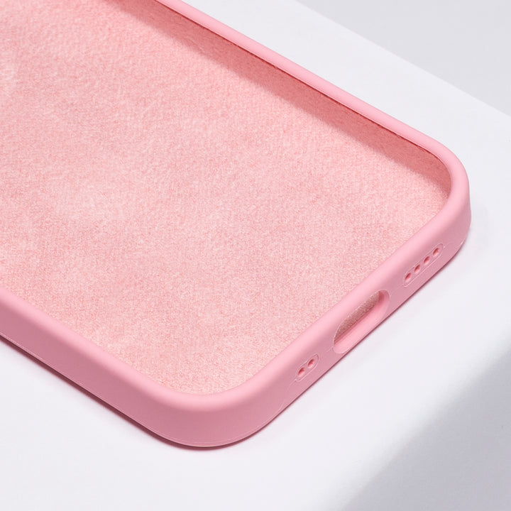 BMAX Liquid silicone case hoesje voor iPhone 12 Mini - Pink/Lichtroze (3)