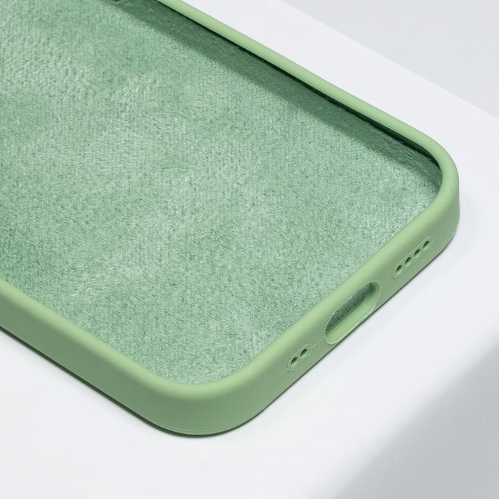 BMAX Liquid silicone case hoesje voor iPhone 12 Mini - Spearmint/Mintgroen (3)