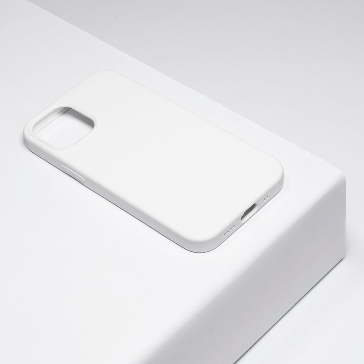 BMAX Liquid silicone case hoesje voor iPhone 12 Mini - White/Wit (1)