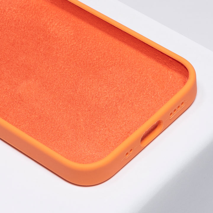 BMAX Liquid silicone case hoesje voor iPhone 12 Mini - Kumquat/Oranje (3)