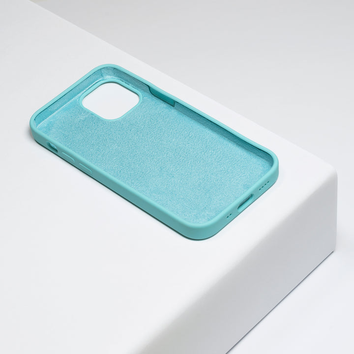 BMAX Liquid silicone case hoesje voor iPhone 12 Mini - Sea Blue/Zeeblauw (2)