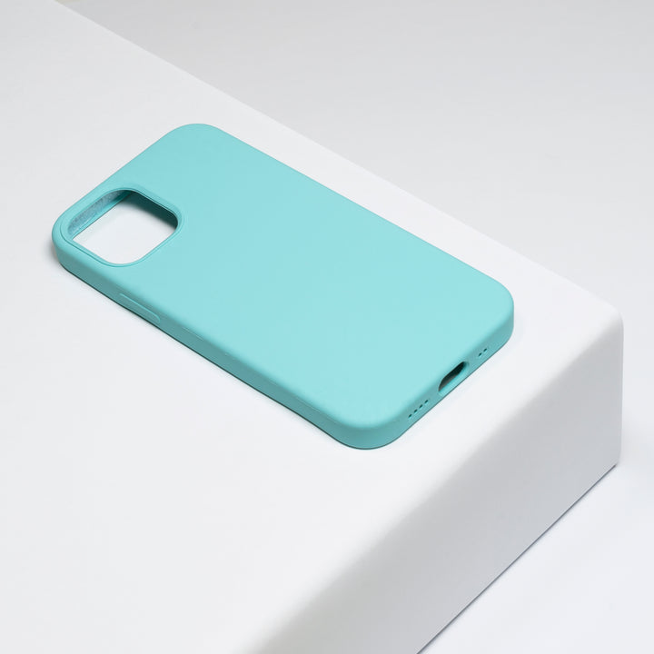BMAX Liquid silicone case hoesje voor iPhone 12 Mini - Sea Blue/Zeeblauw (1)