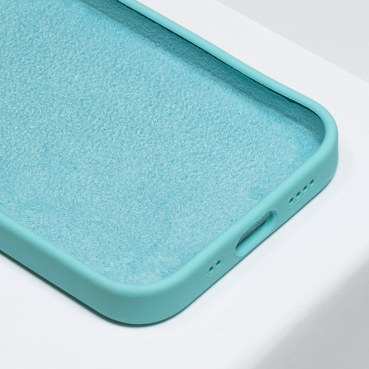 BMAX Liquid silicone case hoesje voor iPhone 12 Mini - Sea Blue/Zeeblauw (3)