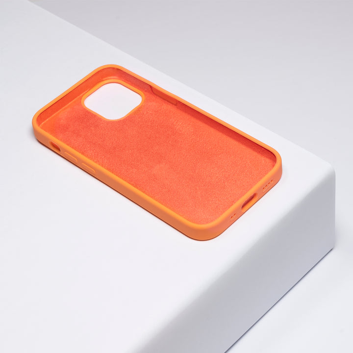 BMAX Liquid silicone case hoesje voor iPhone 12 Mini - Kumquat/Oranje (2)