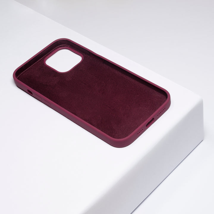BMAX Liquid silicone case hoesje voor iPhone 12 Pro Max- Plum/Pruim (2)