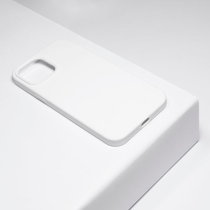BMAX Liquid silicone case hoesje voor iPhone 12 Pro Max - White/Wit (1)
