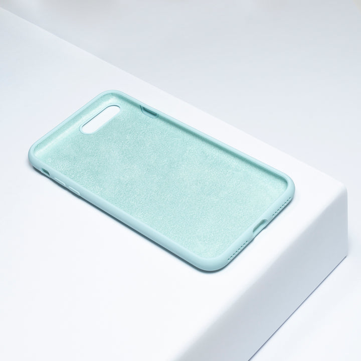 BMAX Liquid silicone case hoesje voor iPhone 8 Plus - Turquoise/Turquoise (2)
