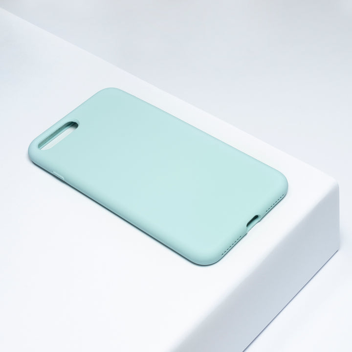 BMAX Liquid silicone case hoesje voor iPhone 8 Plus - Turquoise/Turquoise (1)