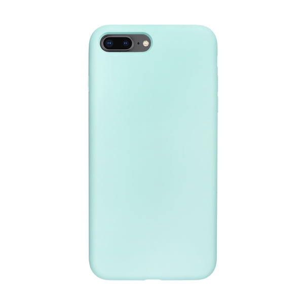 BMAX Liquid silicone case hoesje voor iPhone 8 Plus - Turquoise/Turquoise